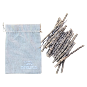 Jute Fire Starter 20 pack of 4 Strands Fire Rope Wax Infused Tinder Double Size