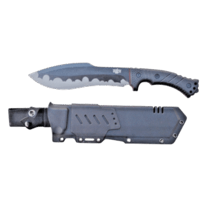 Kukri Knife Stainless Steel Blade Sheath Camping Hunting 6mm Thick Heavy Duty Black