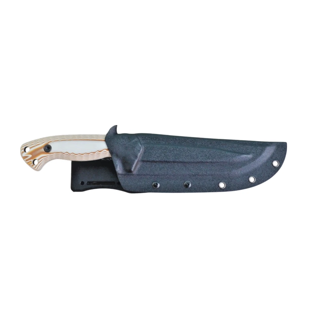 BOWIE Knife 17cm Blade 6mm Thick Full Tang Heavy Duty D2 Steel Kydex SCORPCO P - Image 2
