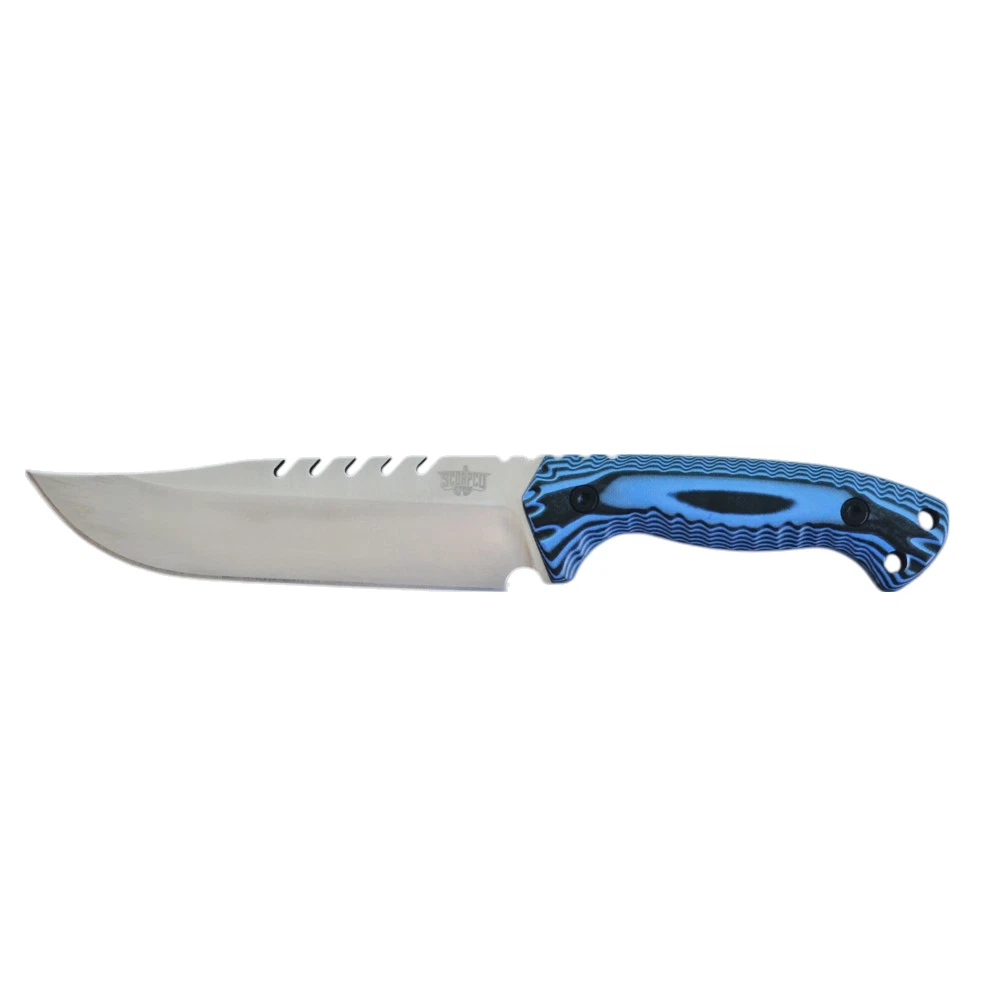 BOWIE Knife 17cm Blade 6mm Thick Full Tang Heavy Duty D2 Steel Kydex SCORPCO P - Image 3