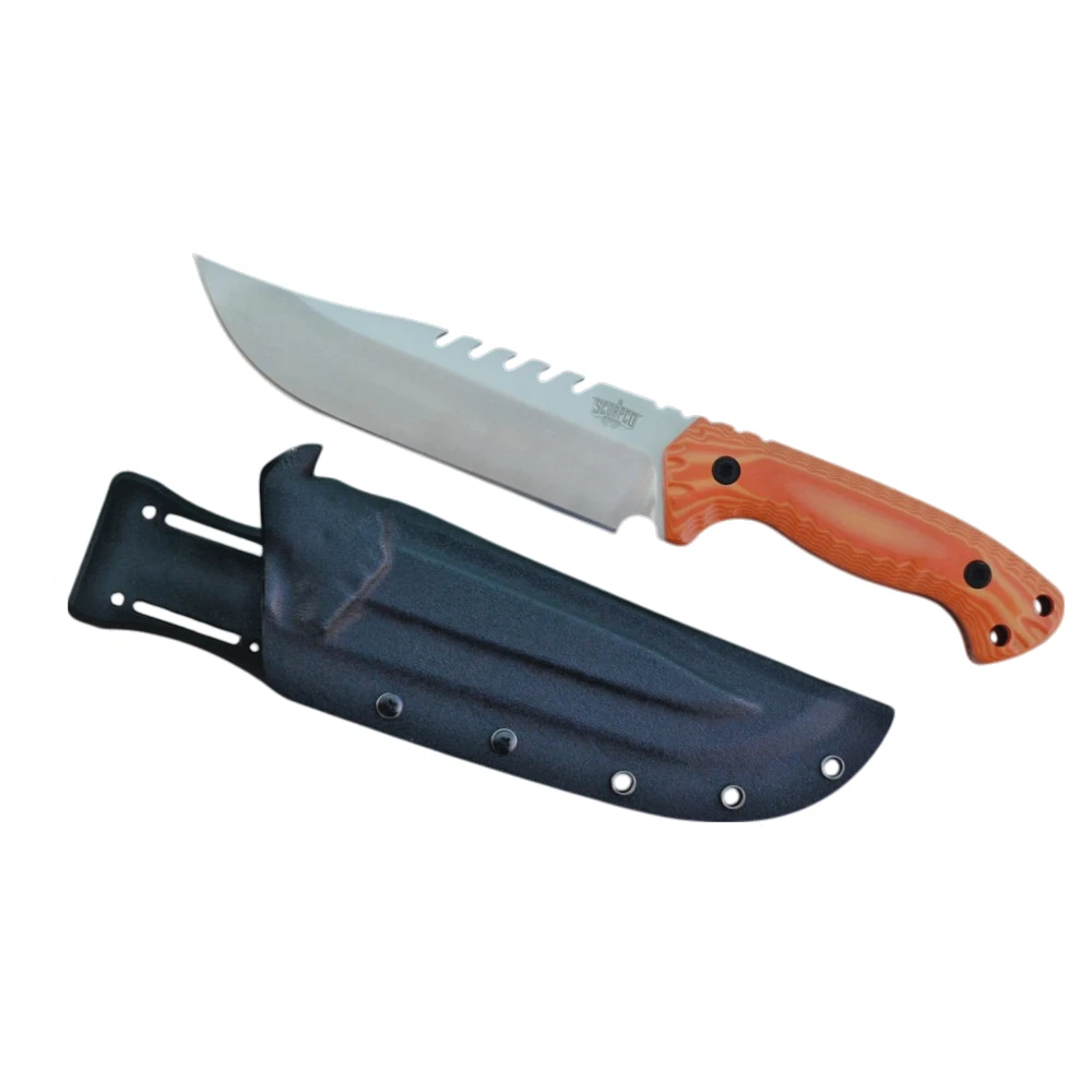 BOWIE Knife 17cm Blade 6mm Thick Full Tang Heavy Duty D2 Steel Kydex SCORPCO P - Image 3
