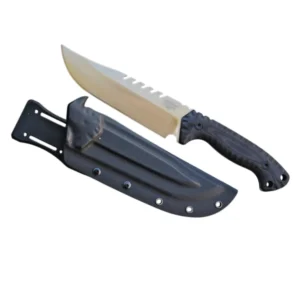 BOWIE Knife 17cm Blade 6mm Thick Full Tang Heavy Duty D2 Steel Kydex SCORPCO P