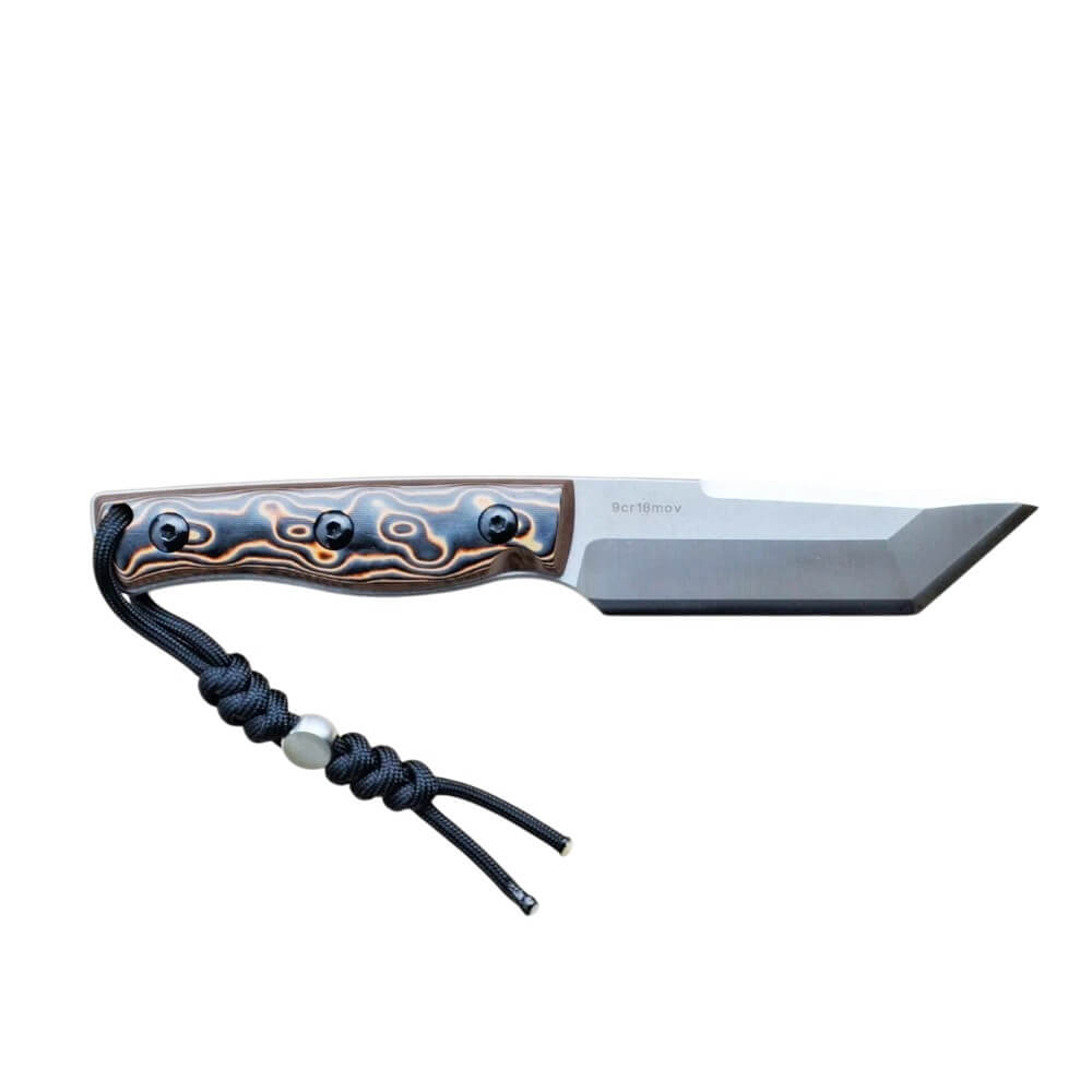 Ember Series Tanto Full Tang Knife Quality 9Cr18MoV Steel Damascus G10 - Image 2