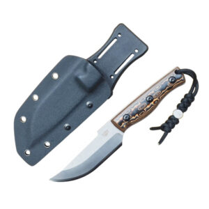 Ember Drop Point Full Tang Knife Premium 9Cr18MoV Steel (Damascus G10)