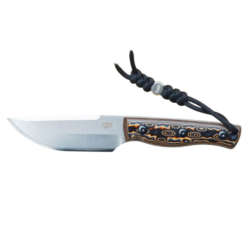 Ember Drop Point Full Tang Knife Premium 9Cr18MoV Steel (Damascus G10) - Image 2