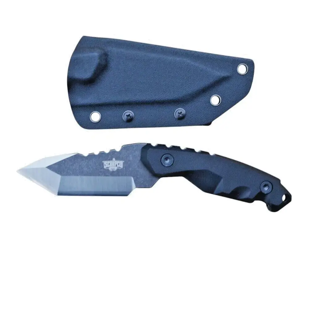 RAZOR SHARP Full Tang Heavy Duty Stainless Steel 5mm Thick Kydex Cover SCORPCO 2