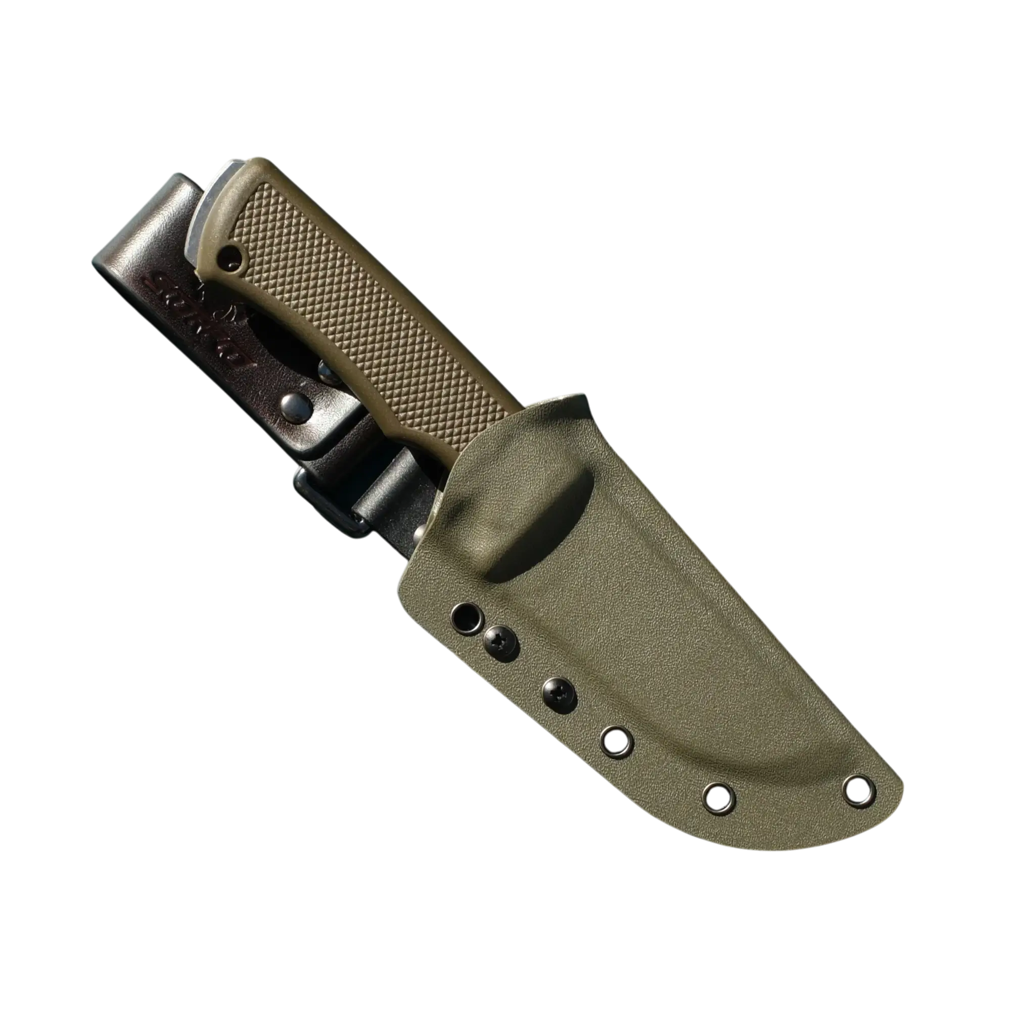 SCORPCO Bush Craft Knife Survival Hunting Camping Razor Sharp Edge 440C Steel Army Green - Image 2