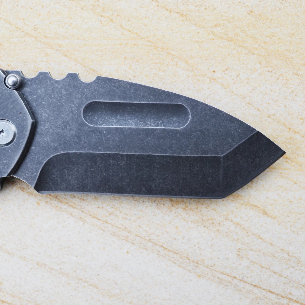 HUGE Folding Knife Steel Pocket Bearings Steel D2 Steel G10 SCORPCO Tanto BLACK - Image 2
